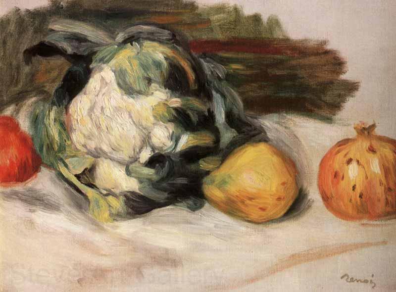 Pierre-Auguste Renoir Cauliflower and pomegranates Spain oil painting art